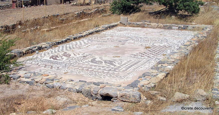 Elounda Olous mosaique de la basilique paleochretienne Elounda Olous mosaique de la basilique paleochretienne