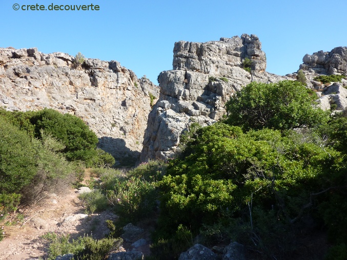 Entre de la gorge de Xerokambos