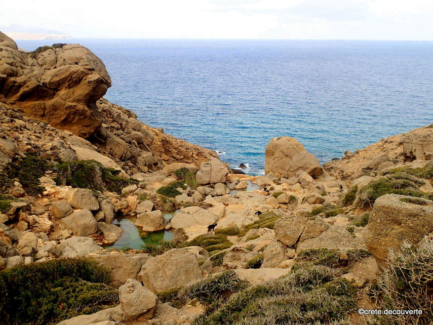 Vasques et cascatelles au dbouch vers la mer
