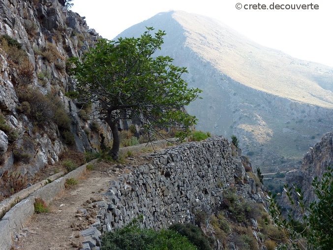 Gorge de Messonas : mur de soutnement du chemin-canal