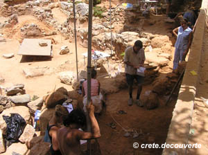 fouilles sur le site de l'antique Kydonia, à Hania