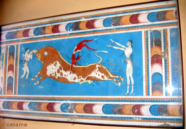 fresque des acrobates à Cnossos fresque des acrobates à Knossos