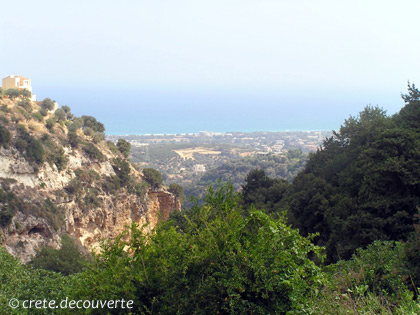Vue sur la zone ctire depuis la chapelle d'Agii Pende Parthenes