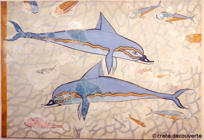 Fresque minoenne des dauphins - Knossos
