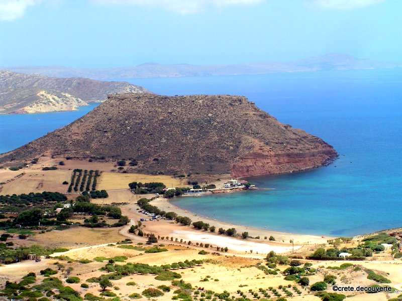 Plage de Hiona et colline de Kastri (depuis Petsofas)