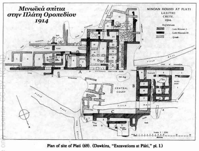 Plan maison minoenne de Plati- Lassithi Plan maison minoenne de Plati- Lasithi