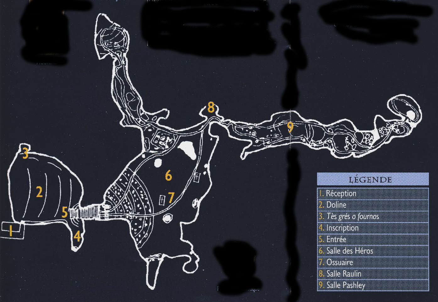 Plan de la grotte Melidoni Gerontospilia Crète Plan de la grotte Melidoni Gerontospilia Crète