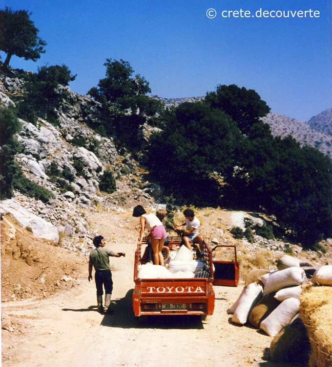 Chargement d'un pick-up  usage agricole