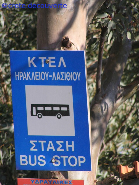 panneau d'arrt de bus de la KTEL